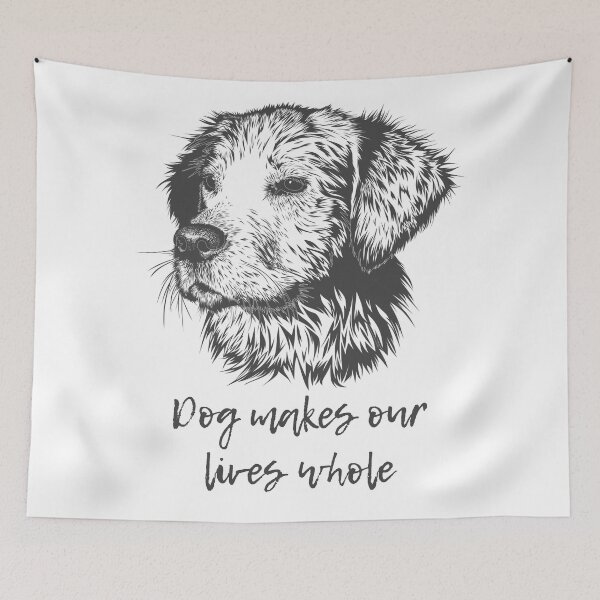 Item preview, Dog makes our lives Whole designed and sold by drawing-valley.
