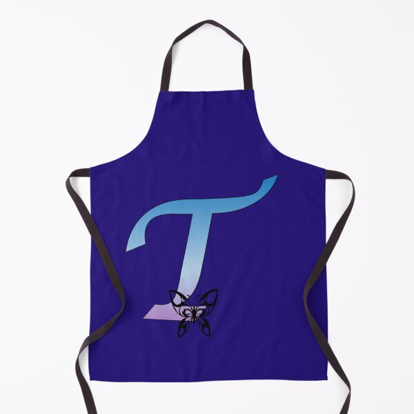 Item preview, Butterfly Silhouette on Monogram Letter T Gradient Blue Purple designed and sold by AliCatOriginals.