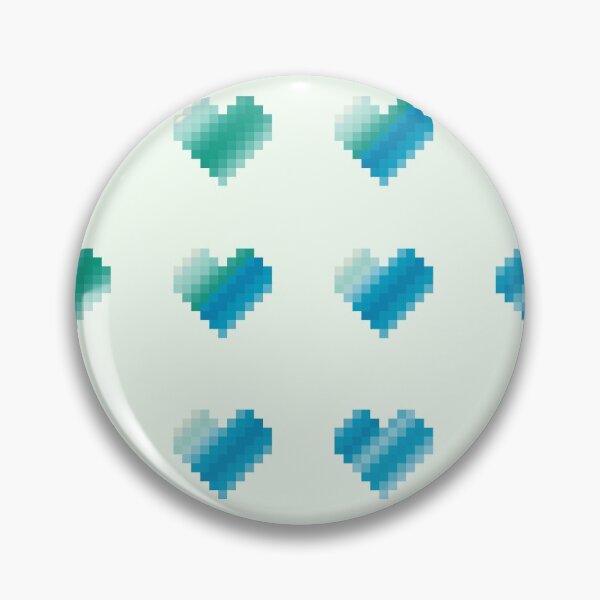 Item preview, 16 blue green pixel hearts designed and sold by greatnorris.