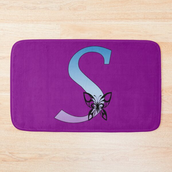 Item preview, Butterfly Silhouette on Monogram Letter S Gradient Blue Purple designed and sold by AliCatOriginals.