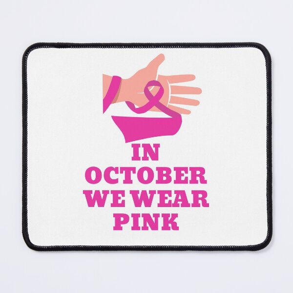 Item preview, Hand In October We Wear Pink Wear Pink and Blue breast cancer awareness Month Funny design gift for mom designed and sold by YLartist.