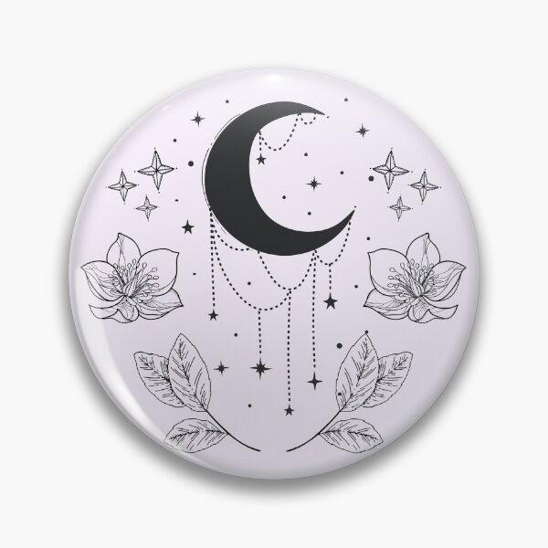 Item preview, Lunar and Botanical Sketch in Fairycore & Cottagecore Aesthetic designed and sold by MiaDelelai.