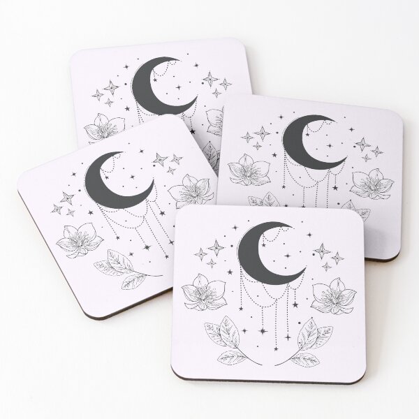 Item preview, Lunar and Botanical Sketch in Fairycore & Cottagecore Aesthetic designed and sold by MiaDelelai.