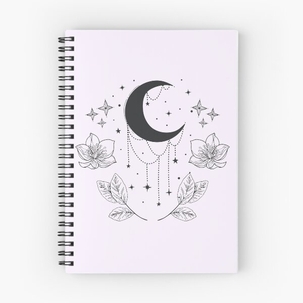 Item preview, Lunar and Botanical Sketch in Fairycore & Cottagecore Aesthetic designed and sold by MiaDelelai.