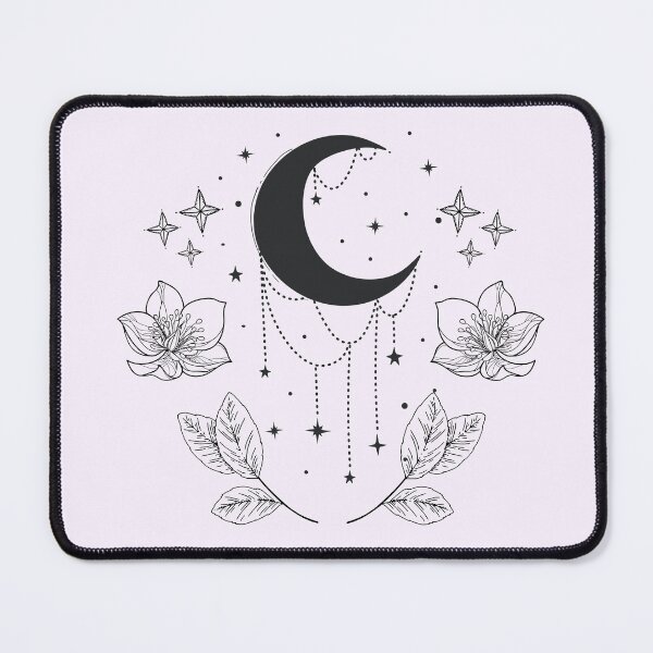 Item preview, Lunar and Botanical Sketch in Fairycore & Cottagecore Aesthetic designed and sold by MiaDelelai.