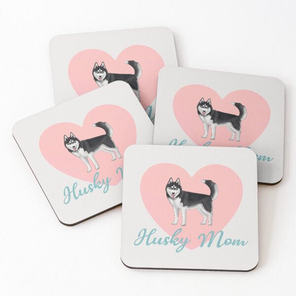 Item preview, Husky Mom Big Coral Heart designed and sold by okpinsArtDesign.