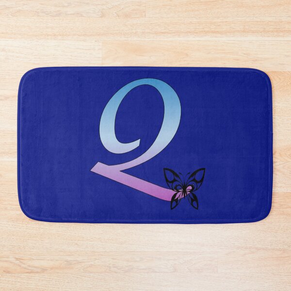 Item preview, Butterfly Silhouette on Monogram Letter Q Gradient Blue Purple designed and sold by AliCatOriginals.