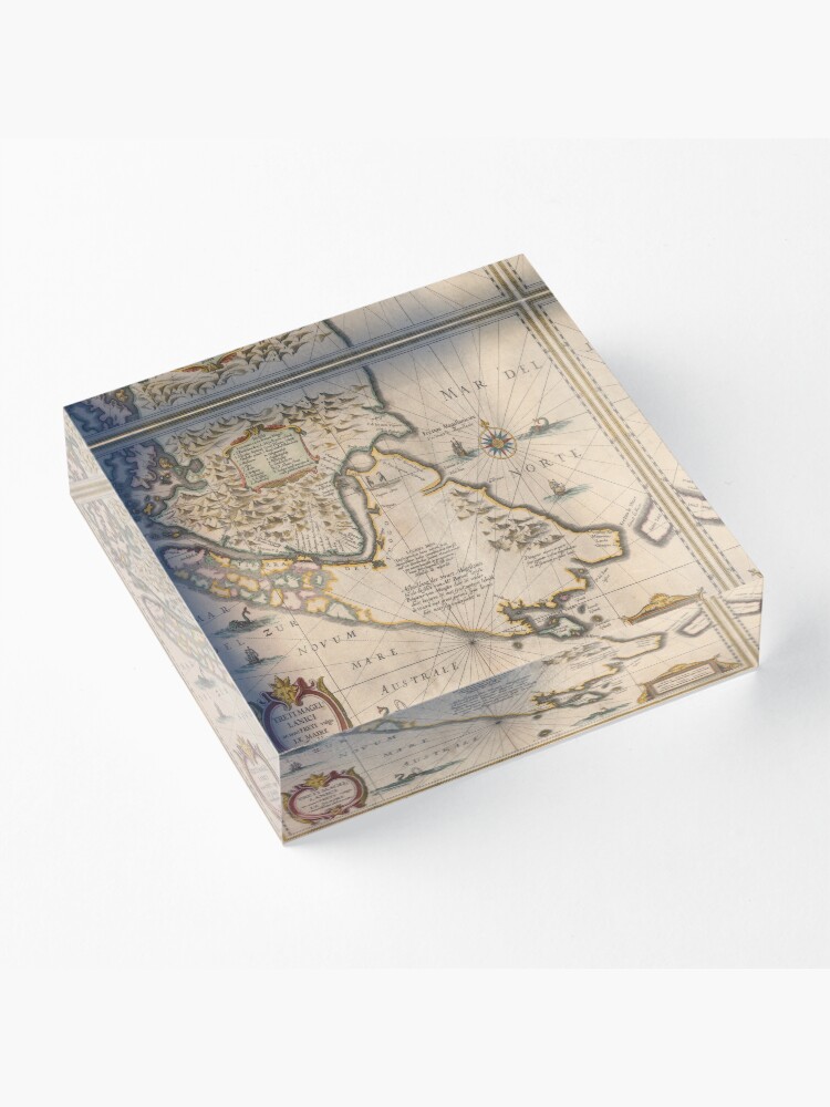 Alternate view of Old map 4 Acrylic Block