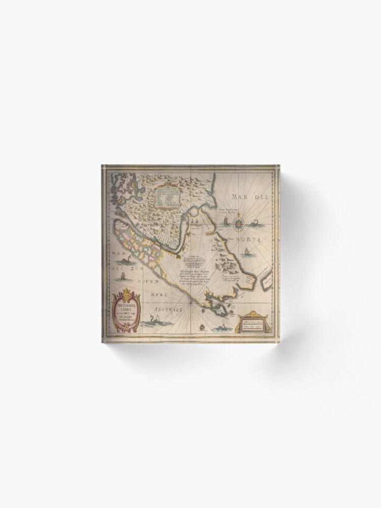 Alternate view of Old map 4 Acrylic Block