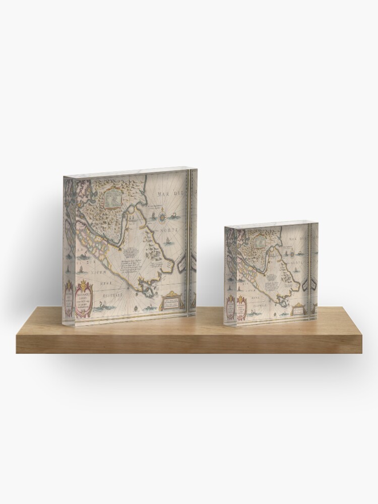 Alternate view of Old map 4 Acrylic Block