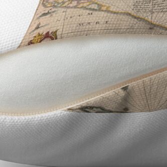 Alternate view of Old map 4 Throw Pillow