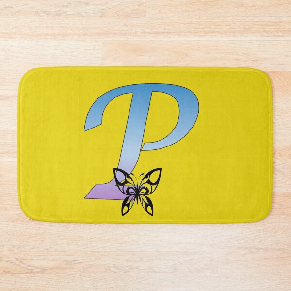Item preview, Butterfly Silhouette on Monogram Letter P Gradient Blue Purple designed and sold by AliCatOriginals.