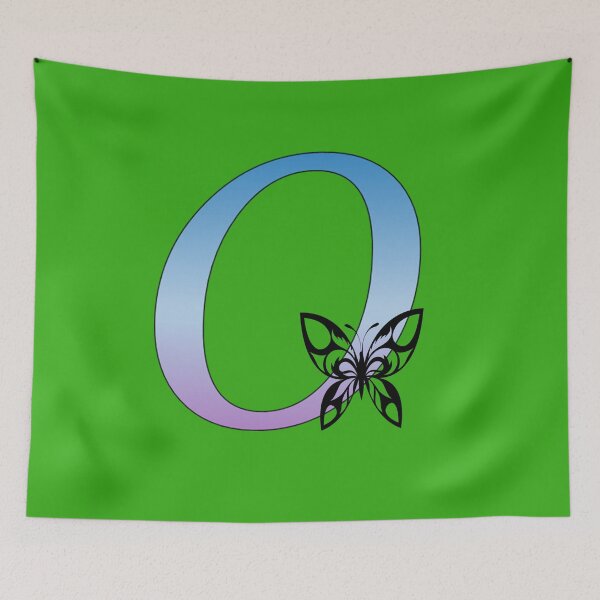 Item preview, Butterfly Silhouette on Monogram Letter O Gradient Blue Purple designed and sold by AliCatOriginals.