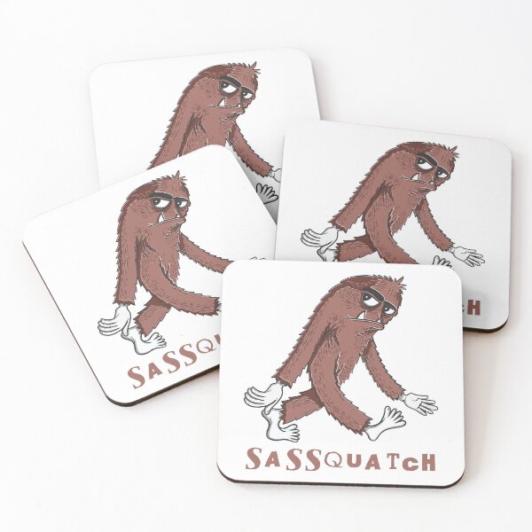 Item preview, Sassquatch - Badass With An Attitude To Match - White Blocks designed and sold by crazycollective.