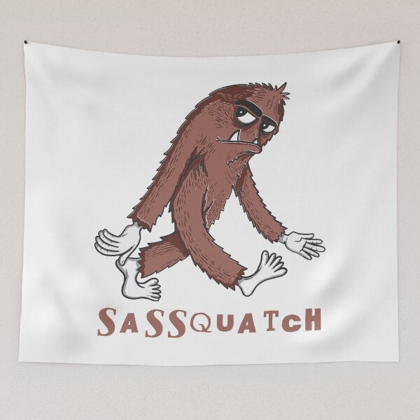 Item preview, Sassquatch - Badass With An Attitude To Match - White Blocks designed and sold by crazycollective.