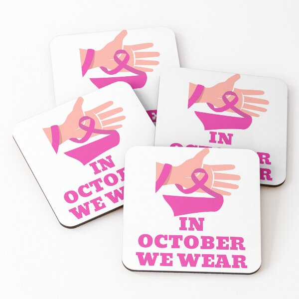 Item preview, Hand In October We Wear Pink Wear Pink and Blue breast cancer awareness Month Funny design gift for mom designed and sold by YLartist.