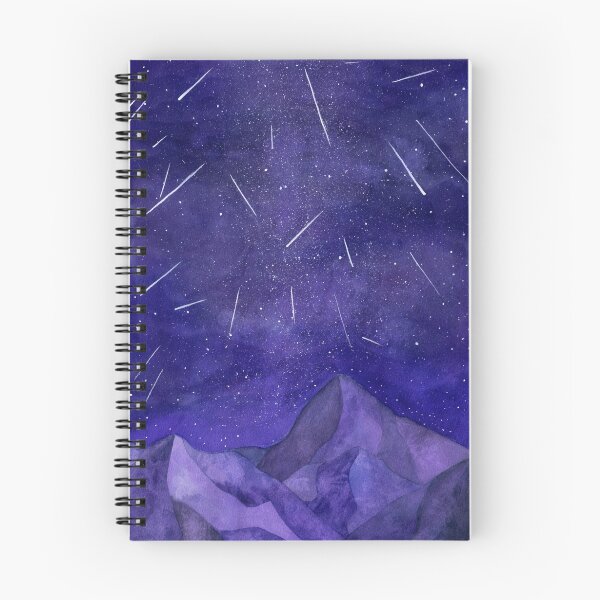 Item preview, The Perseids, watercolor meteor shower designed and sold by runlenarun.