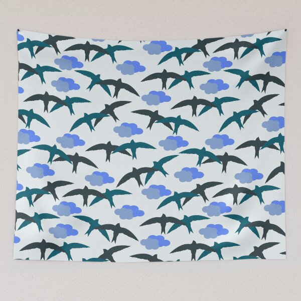 Item preview, Multi Colored Swallow Bird Everybirdy Pattern designed and sold by thecooltable.