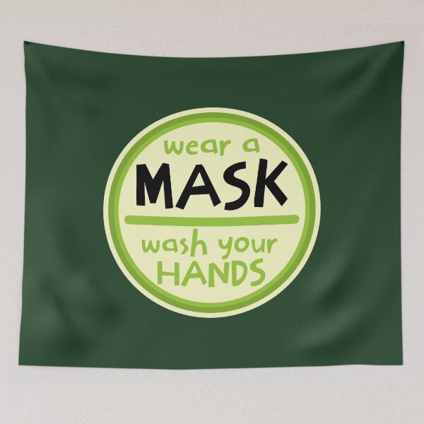 Item preview, wear a mask wash your hands  designed and sold by sandpiperstudio.