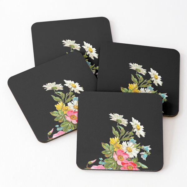 Item preview, Bright Wildflowers on Black  designed and sold by girlinthestars.