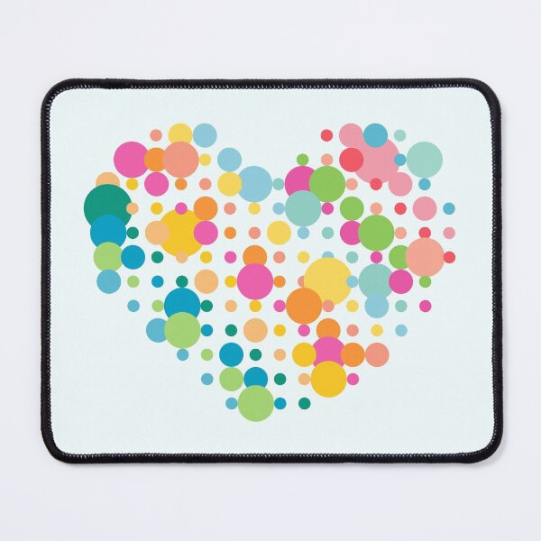 Item preview, Heart - dotted design in neon pastel colours designed and sold by greatnorris.