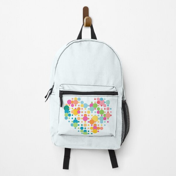 Item preview, Heart - dotted design in neon pastel colours designed and sold by greatnorris.