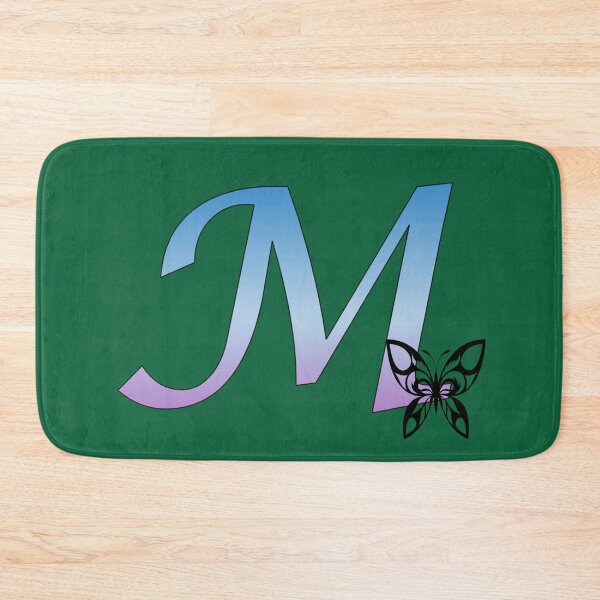 Item preview, Butterfly Silhouette on Monogram Letter M Gradient Blue Purple designed and sold by AliCatOriginals.