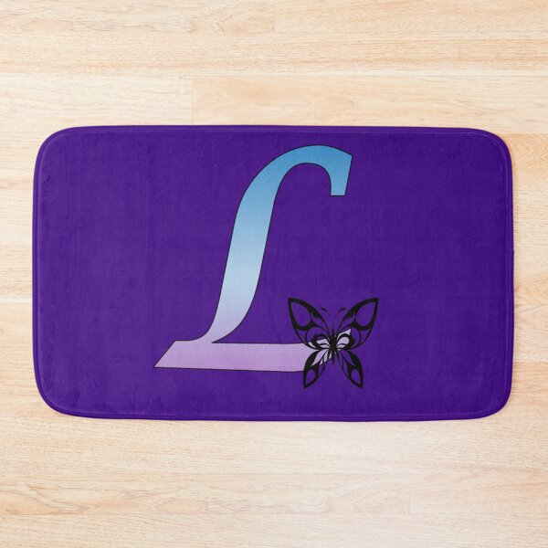 Item preview, Butterfly Silhouette on Monogram Letter L Gradient Blue Purple designed and sold by AliCatOriginals.