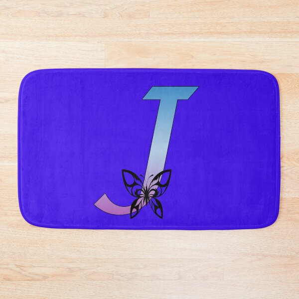 Item preview, Butterfly Silhouette on Monogram Letter J Gradient Blue Purple designed and sold by AliCatOriginals.
