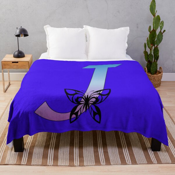 Item preview, Butterfly Silhouette on Monogram Letter J Gradient Blue Purple designed and sold by AliCatOriginals.