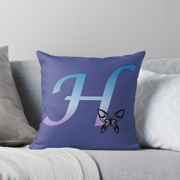 Item preview, Butterfly Silhouette on Monogram Letter H Gradient Blue Purple designed and sold by AliCatOriginals.