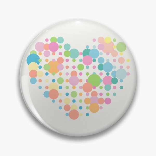 Item preview, Heart - dottet design in pastel colours designed and sold by greatnorris.