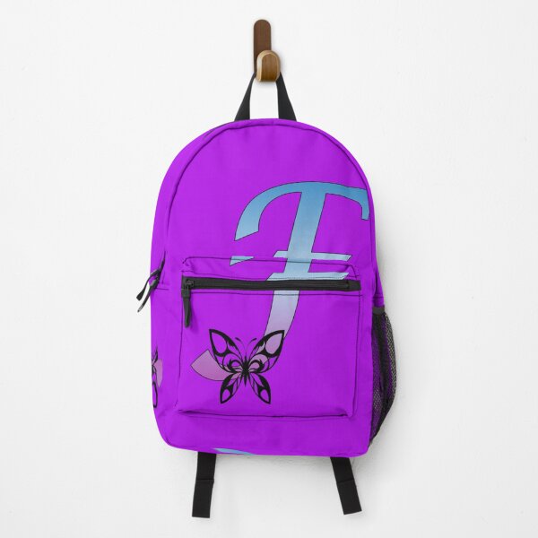 Item preview, Butterfly Silhouette on Monogram Letter F Gradient Blue Purple designed and sold by AliCatOriginals.