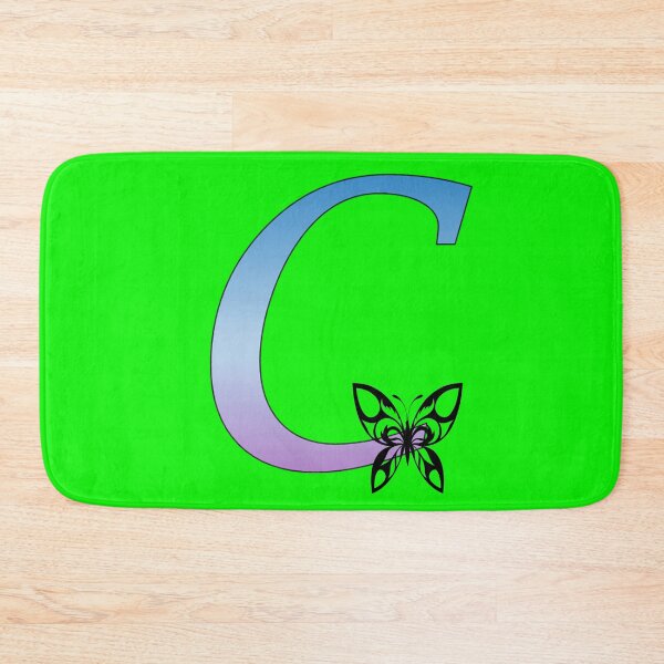 Item preview, Butterfly Silhouette on Monogram Letter C Gradient Blue Purple designed and sold by AliCatOriginals.