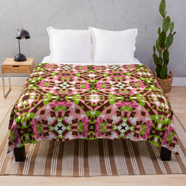 Item preview, Modern Autumn Fall Pink Brown Green Geometric Design Pattern designed and sold by PatternPerfect.