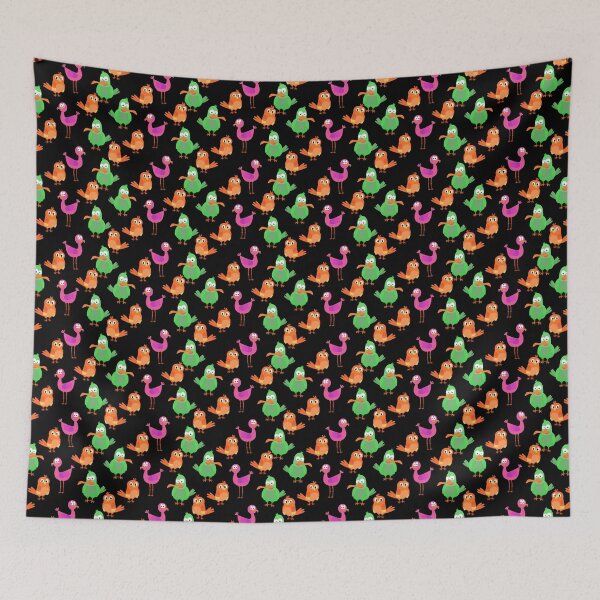 Item preview, Funny Bright Colored Bird Everybirdy Pattern designed and sold by thecooltable.