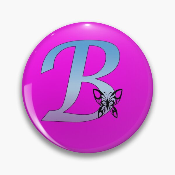 Item preview, Butterfly Silhouette on Monogram Letter B Gradient Blue Purple designed and sold by AliCatOriginals.