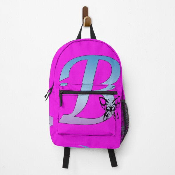 Item preview, Butterfly Silhouette on Monogram Letter B Gradient Blue Purple designed and sold by AliCatOriginals.