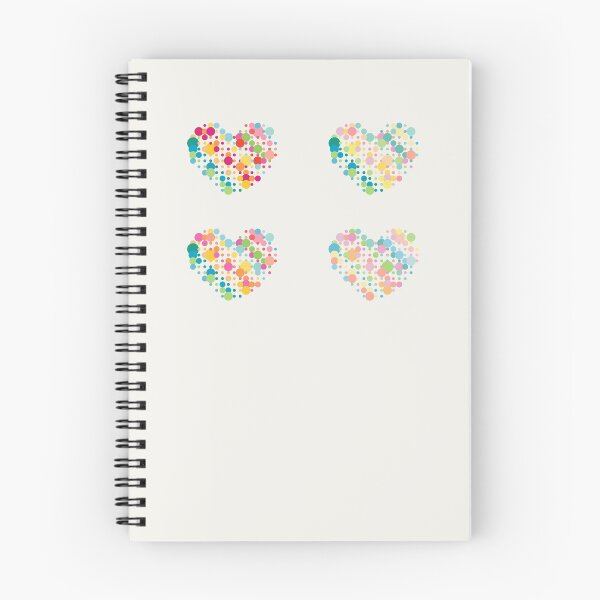 Item preview, 4 Hearts in pastel neon colours designed and sold by greatnorris.