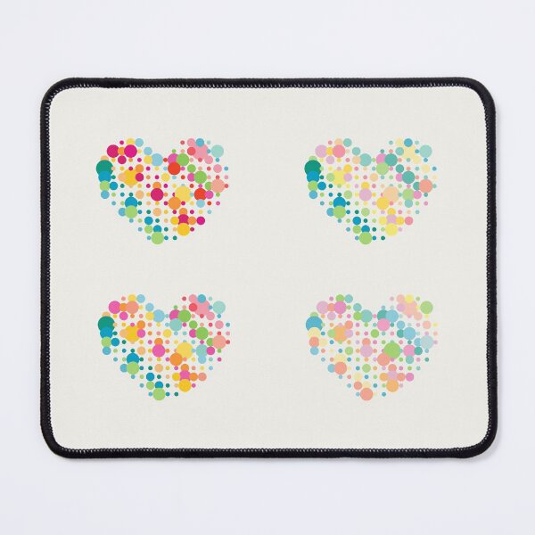 Item preview, 4 Hearts in pastel neon colours designed and sold by greatnorris.