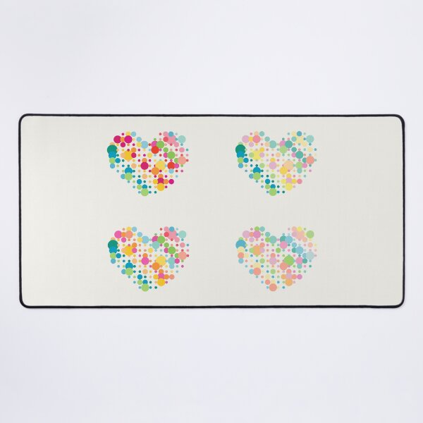 Item preview, 4 Hearts in pastel neon colours designed and sold by greatnorris.