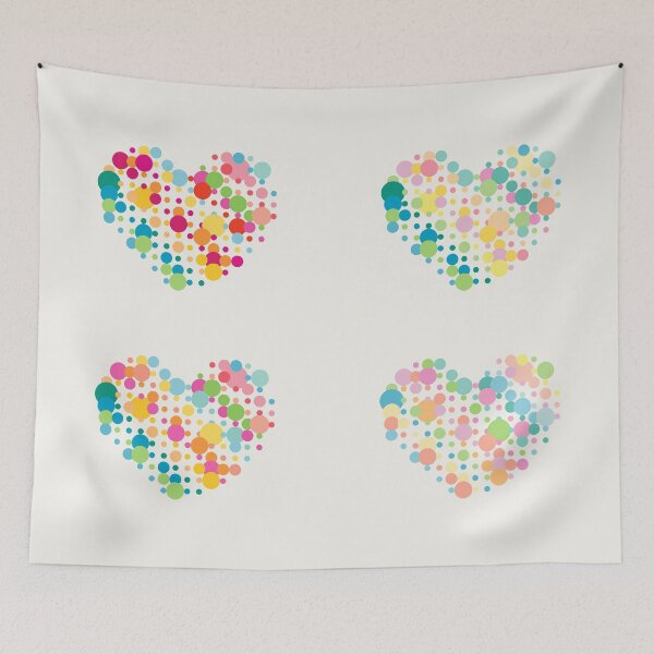 Item preview, 4 Hearts in pastel neon colours designed and sold by greatnorris.