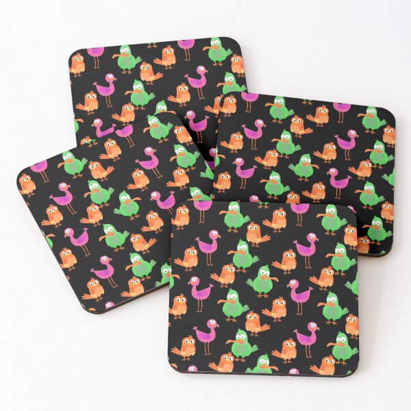 Item preview, Funny Bright Colored Bird Everybirdy Pattern designed and sold by thecooltable.