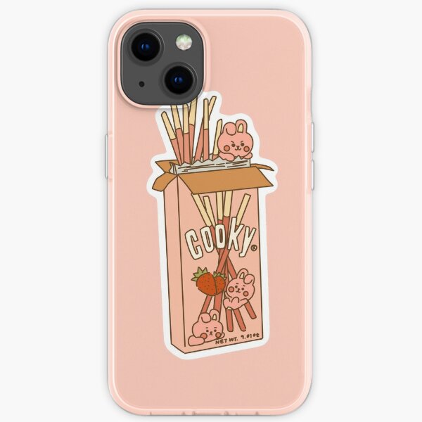 Bébé Cooky Pocky Mignon Rose Sticker Coque souple iPhone