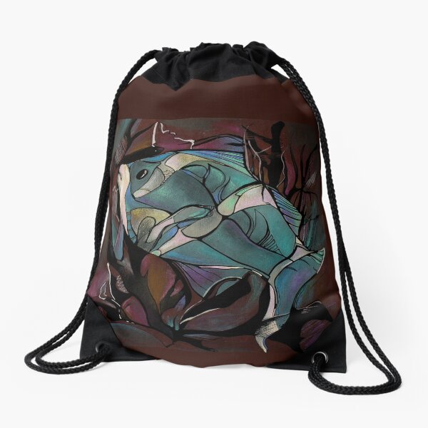 NEON FISH Drawstring Bag