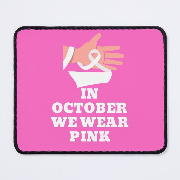Item preview, Hand In October We Wear Pink Wear Pink and Blue breast cancer awareness Month Funny design gift for mom designed and sold by YLartist.