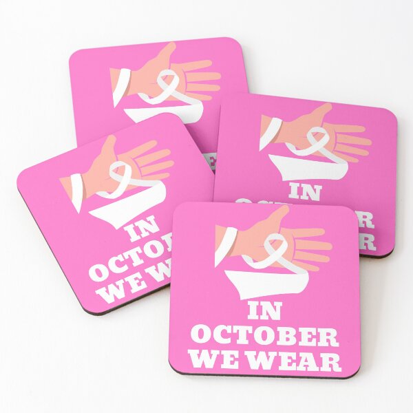 Item preview, Hand In October We Wear Pink Wear Pink and Blue breast cancer awareness Month Funny design gift for mom designed and sold by YLartist.