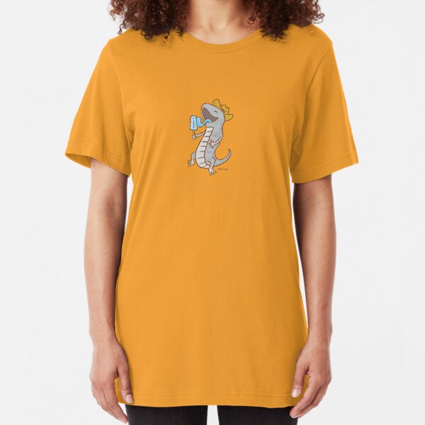 Aussie Blue-Tongued Lizard Slim Fit T-Shirt