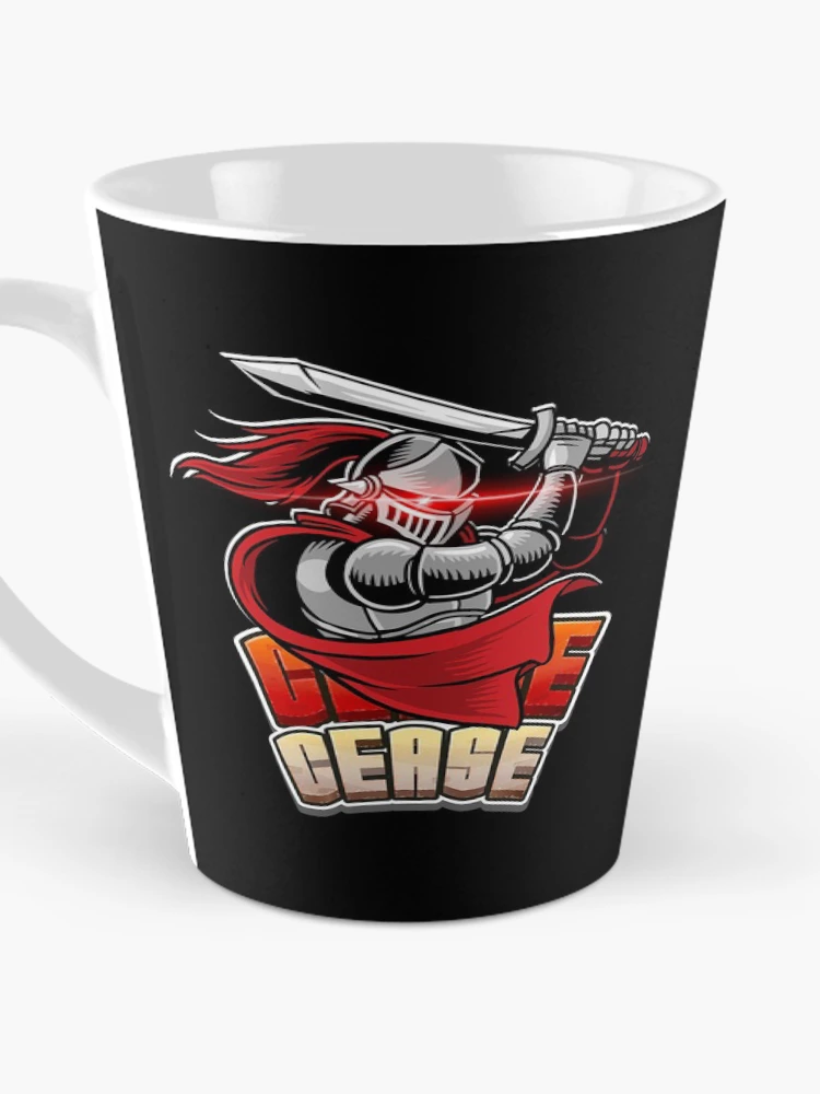 Thumbnail 3 of 4, Coffee Mug, Cease Meme Rage Knight designed and sold by ExplodingTrends.