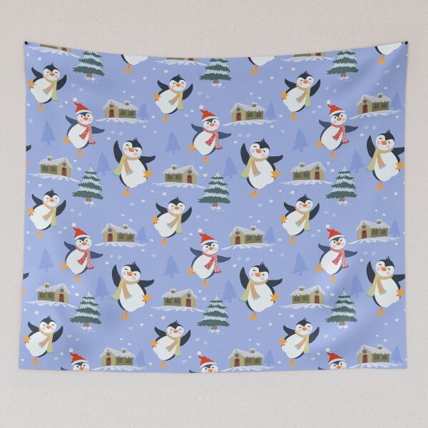 Item preview, Funny Penguin Bird In The Snow Everybirdy Pattern designed and sold by thecooltable.